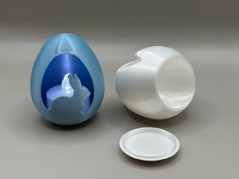 Trứng Tealight LED Thỏ Con Dễ Thương (Cute Bunny LED Tealight Egg) - Image 2