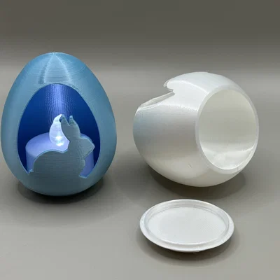 Trứng Tealight LED Thỏ Con Dễ Thương (Cute Bunny LED Tealight Egg)