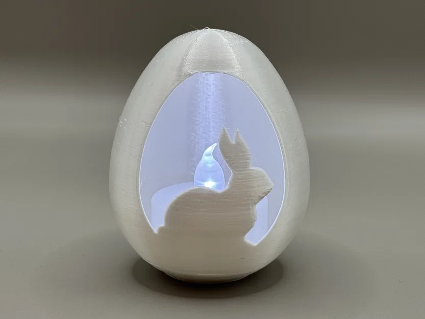 Trứng Tealight LED Thỏ Con Dễ Thương (Cute Bunny LED Tealight Egg) - Image 3