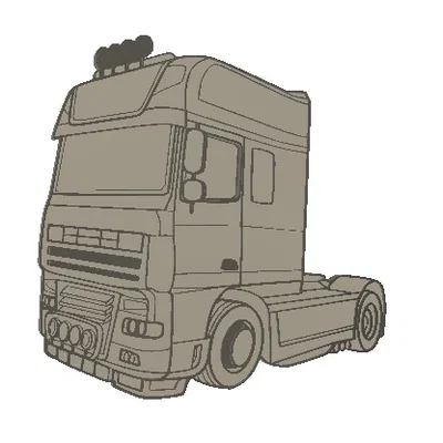 Mô hình 3D đầu kéo Scania - Thiết kế silueta ấn tượng cho dân chơi xe