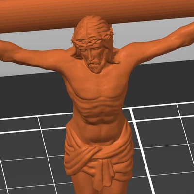 Mô hình 3D tượng Chúa Giê-su chịu nạn trên thánh giá đầy tôn nghiêm