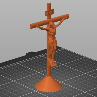 Mô hình 3D tượng Chúa Giê-su chịu nạn trên thánh giá đầy tôn nghiêm