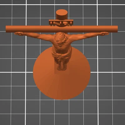 Mô hình 3D tượng Chúa Giê-su chịu nạn trên thánh giá đầy tôn nghiêm