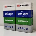 Container ISO 20 feet đa màu tỉ lệ H0 (1:87) - Thumbnail 1