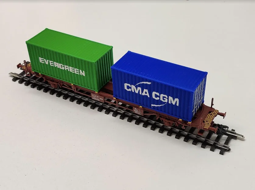 Container ISO 20 feet đa màu tỉ lệ H0 (1:87) - Image 2