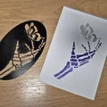 Khuôn Mẫu Vẽ Tay Xương và Bướm Độc Đáo (Skelet Hand Stencil) - Thumbnail 2