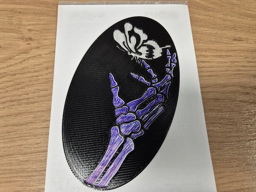 Khuôn Mẫu Vẽ Tay Xương và Bướm Độc Đáo (Skelet Hand Stencil) - Image 3