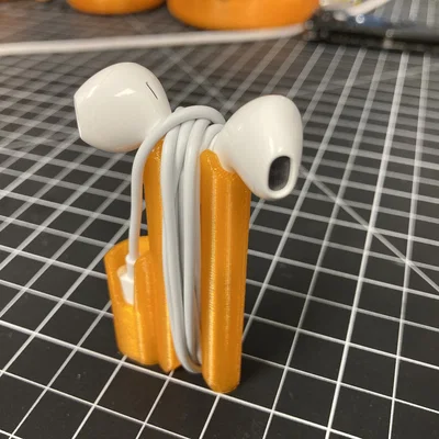 Giá giữ Apple EarPods (cáp Lightning) – tối ưu cho Prusa MK3/MK3S