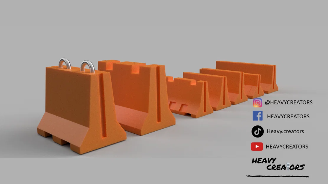 Mô hình rào chắn giao thông New Jersey (New Jersey Barriers) cho sa bàn - Image 1