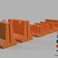 Mô hình rào chắn giao thông New Jersey (New Jersey Barriers) cho sa bàn - Thumbnail 1