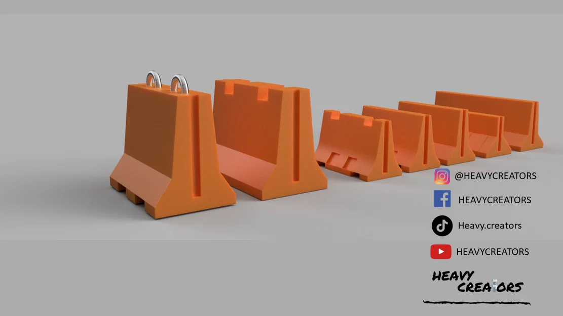 Mô hình rào chắn giao thông New Jersey (New Jersey Barriers) cho sa bàn - Image 2