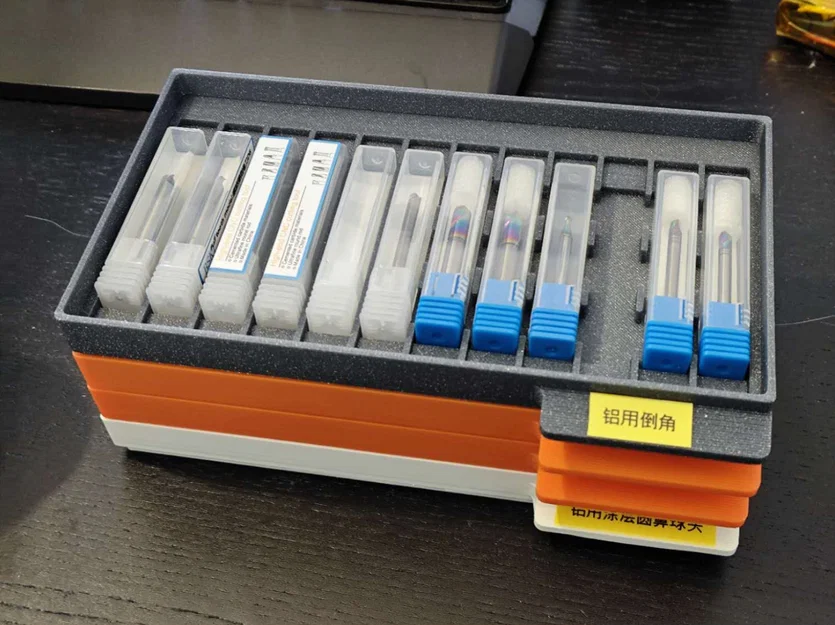 Khay đựng end mill xếp chồng (Stackable end mill tray) - Image 2