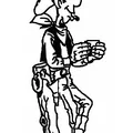 Mô hình trang trí 3D nhân vật Lucky Luke phong cách 2D ấn tượng - Thumbnail 1