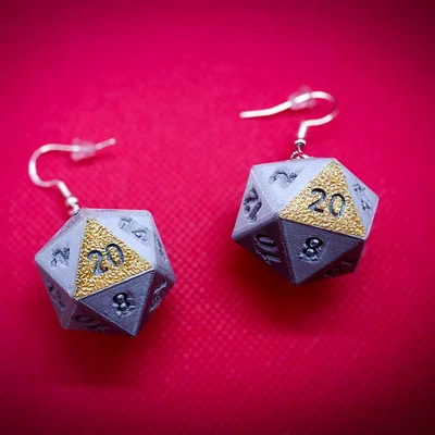 Bông tai D20 – Dungeons and Dragons (D20 Dice Earrings)