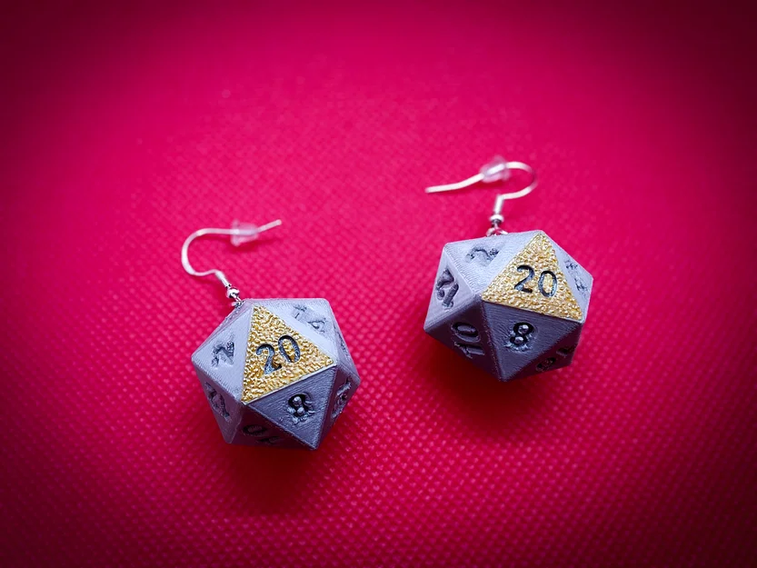 Bông tai D20 – Dungeons and Dragons (D20 Dice Earrings) - Image 2