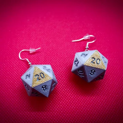 Bông tai D20 – Dungeons and Dragons (D20 Dice Earrings)
