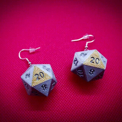 Bông tai D20 – Dungeons and Dragons (D20 Dice Earrings)