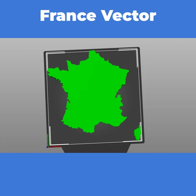 Mô hình 3D bản đồ nước Pháp (France Vector) cực đẹp để trang trí - Image 1