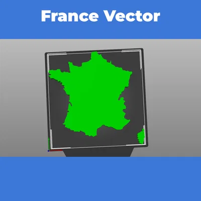Mô hình 3D bản đồ nước Pháp (France Vector) cực đẹp để trang trí