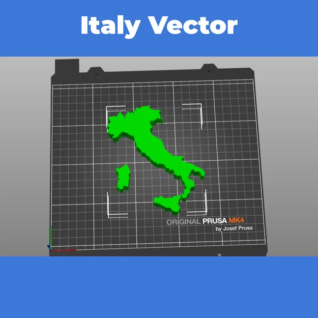 Mô hình 3D bản đồ nước Ý (Italy Vector) trang trí tinh tế - Image 1