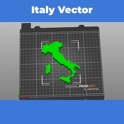 Mô hình 3D bản đồ nước Ý (Italy Vector) trang trí tinh tế
