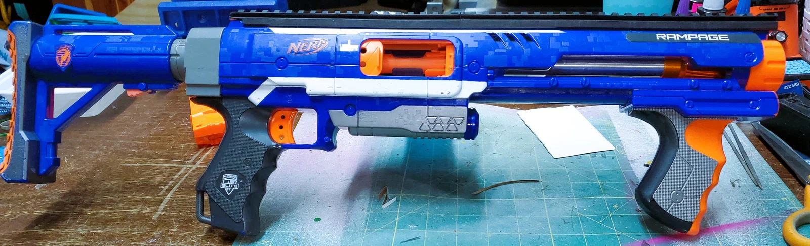 NERF RAMPAGE PRO X (Half length Conversion Kit 3D Parts) nạp đạn mượt hơn - Image 1