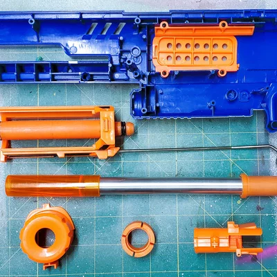 NERF RAMPAGE PRO X (Half length Conversion Kit 3D Parts) nạp đạn mượt hơn