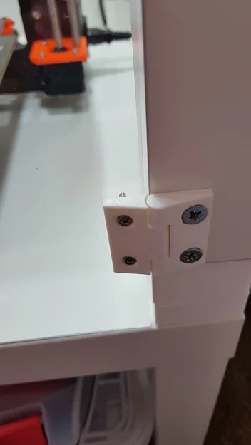 Bản lề một mảnh cho Ikea Lack enclosure – Print in place - Image 2