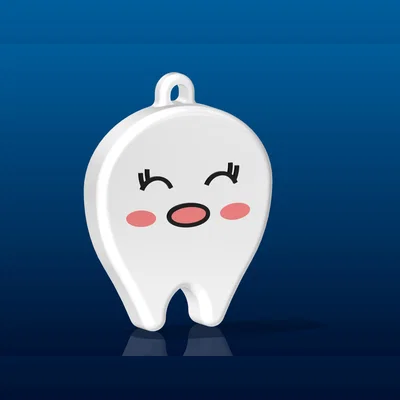 Móc khóa hình răng xinh xắn (Tooth Keychain) in 3D
