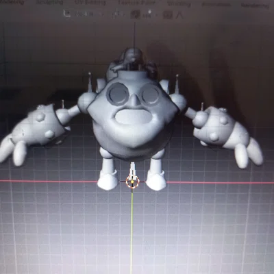 Mô hình 3D nhân vật Robo-Mike từ game Brawl Stars đầy ấn tượng