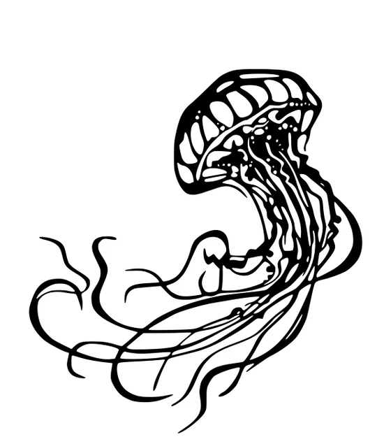 Tranh treo tường 3D hình con sứa - Jellyfish Wall Art - Image 1