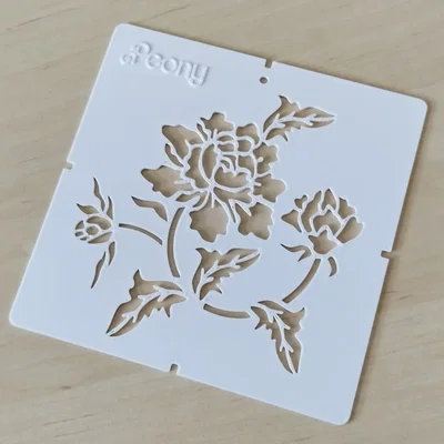 Mẫu Stencil Hoa Mẫu Đơn (Peony Stencil Template)