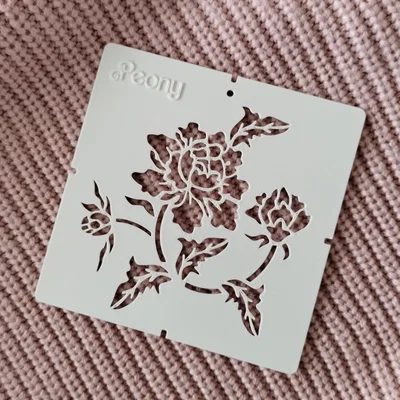 Mẫu Stencil Hoa Mẫu Đơn (Peony Stencil Template)