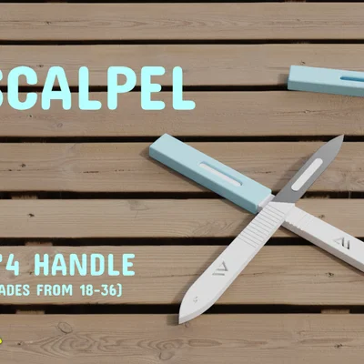 Cán dao mổ Scalpel No.4 in 3D - Dụng cụ chuẩn xác cho mọi công việc