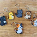 Móc khóa mèo tam thể dễ thương (Cute Calico Cat Keychain) - Thumbnail 1