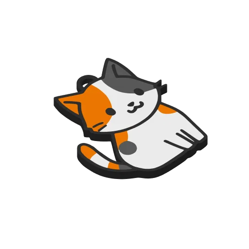 Móc khóa mèo tam thể dễ thương (Cute Calico Cat Keychain) - Image 3