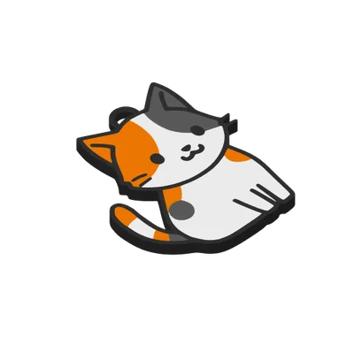 Móc khóa mèo tam thể dễ thương (Cute Calico Cat Keychain)