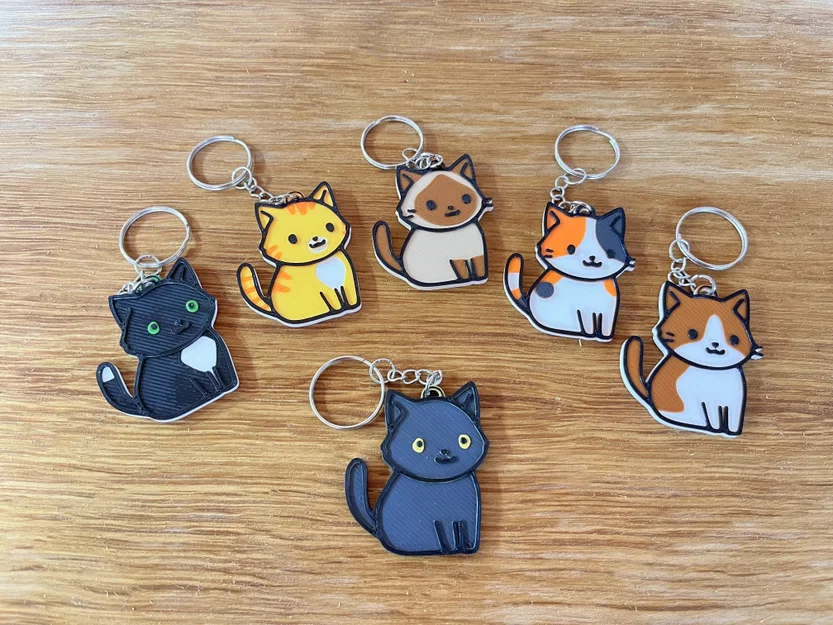Móc khóa mèo Chartreux dễ thương (Cute Chartreux Cat Keychain) - Image 1