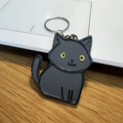 Móc khóa mèo Chartreux dễ thương (Cute Chartreux Cat Keychain)