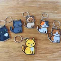 Móc khóa Mèo Cam Dễ Thương (Cute Orange Cat Keychain) - Thumbnail 1
