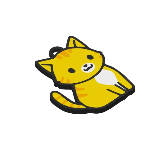 Móc khóa Mèo Cam Dễ Thương (Cute Orange Cat Keychain) - Image 3