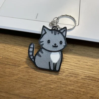 Móc Khóa Mèo Tabby Dễ Thương (Cute Tabby Cat Keychain)