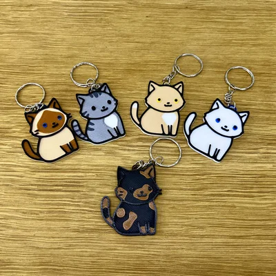 Móc khóa mèo tortoiseshell siêu cưng (Cute Tortoiseshell Cat Keychain)