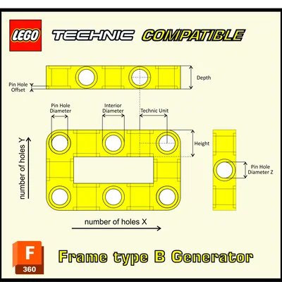 Khung LEGO Technic loại B (LEGO Technic frame type B)
