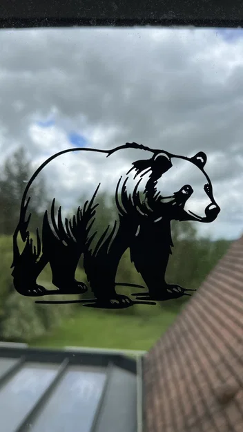 Bear Wall Art #2 - Mô hình trang trí tường hình chú gấu ấn tượng - Image 1