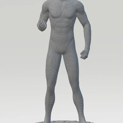 Mô hình 3D Spiderman phiên bản chi tiết cao kèm đế đá cuội