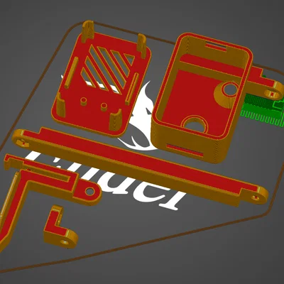 Mount ESP32Cam cho Ender 3 (modular, kẹp vào motor trục X)