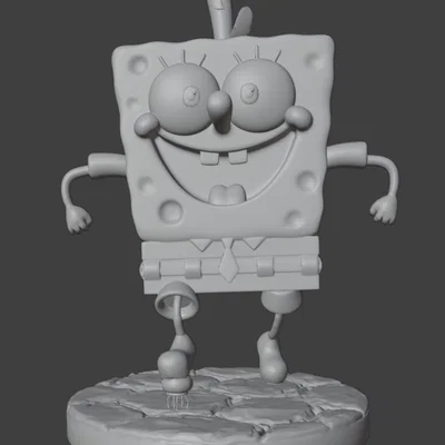 Mô hình 3D SpongeBob vui nhộn trang trí bàn làm việc