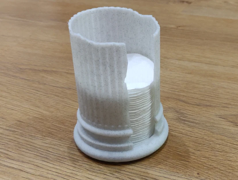 Hộp đựng bông tẩy trang phong cách trụ cột La Mã in 3D tinh tế - Image 1