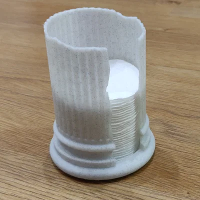 Hộp đựng bông tẩy trang phong cách trụ cột La Mã in 3D tinh tế